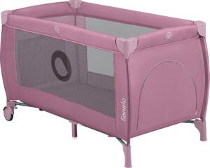 Lionelo - Cestovní postýlka STEFI PLUS Pink Magnolia