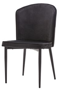 Černá velurová židle KAVALA
