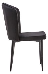 Černá velurová židle KAVALA