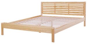 Světle hnědá dřevěná postel 180x200 cm CARNAC