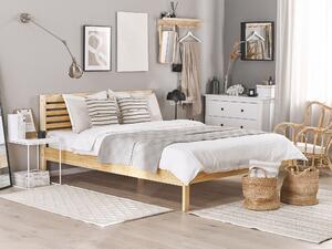Světle hnědá dřevěná postel 180x200 cm CARNAC
