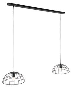 Průmyslová závěsná lampa černá 2-světelná - Hanze