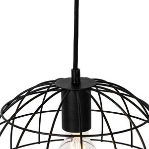 Průmyslová závěsná lampa černá 3-světelná - Hanze