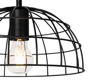 Průmyslová závěsná lampa černá 3-světelná - Hanze