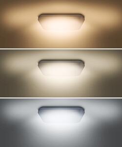 SOLIGHT LED stropní světlo Plain, 3CCT, 24W, 1920lm, 3000K, 4000K, 6000K, čtvercové, 38cm
