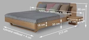 Manželská postel z masivu Livorno 160x200 včetně nočních stolků