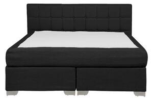 Černá čalouněná kontinentální postel 140x200 cm ADMIRAL