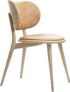 Kožená židle s dřevěnými nohami Rocker, ručně vyrobená