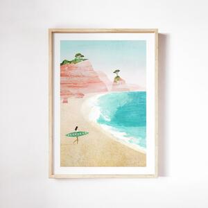 Plakát 30x40 cm Surf Girl - Travelposter