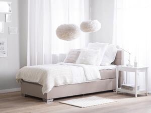 Kontinentální béžová čalouněná postel 90 x 200 cm ADMIRAL