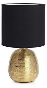 Stolní lampa s textilním stínidlem v černo-zlaté barvě (výška 37,5 cm) Oscar – Markslöjd