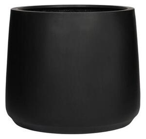 Pottery Pots Venkovní květináč kulatý Jumbo Patt XS, barva black (černá), průměr 73 cm, výška 61 cm, Fiberstone