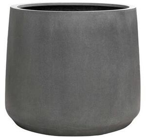 Pottery Pots Venkovní květináč kulatý Jumbo Patt M, barva šedá, průměr 119 cm, výška 97 cm, Fiberstone