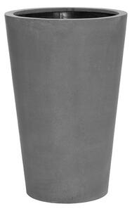 Pottery Pots Venkovní květináč kulatý Belle M, Grey (barva šedá), kolekce Natural, kompozit Fiberstone, průměr 47 cm x v 70 cm, objem cca 88 l