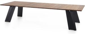 Extremis Jídelní stůl Pontsun, Extremis, obdélníkový 395x110x74 cm, rám galvanizovaná ocel, deska tepelně upravené dřevo hellwood