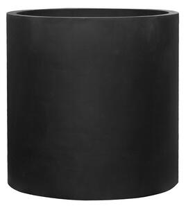 Pottery Pots Venkovní květináč kulatý Jumbo Max L (barva černá), kolekce Natural, kompozit Fiberstone, průměr 90 cm x v 90 cm, objem cca 560 l