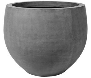 Pottery Pots Venkovní květináč kulatý Jumbo Orb L, Grey (barva šedá), kolekce Natural, kompozit Fiberstone, průměr 133 cm x v 114 cm, objem cca 1329 l