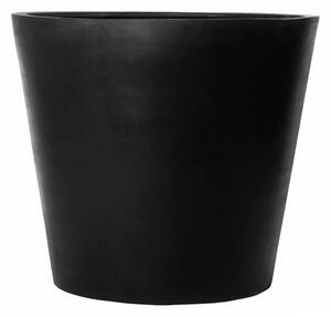 Pottery Pots Venkovní květináč kulatý Jumbo Bucket M, Black (barva černá), kolekce Natural, kompozit Fiberstone, průměr 98 cm x v 85 cm, objem cca 470 l
