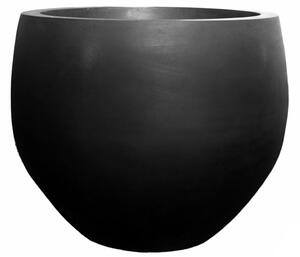Pottery Pots Venkovní květináč kulatý Jumbo Orb L, Black (barva černá), kolekce Natural, kompozit Fiberstone, průměr 133 cm x v 114 cm, objem cca 1329 l