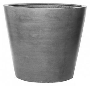 Pottery Pots Venkovní květináč kulatý Jumbo Bucket S, Grey (barva šedá), kolekce Natural, kompozit Fiberstone, průměr 83 cm x v 73 cm, objem cca 295 l