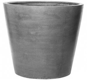 Pottery Pots Venkovní květináč kulatý Jumbo Bucket L, Grey (barva šedá), kolekce Natural, kompozit Fiberstone, průměr 112 cm x v 97 cm, objem cca 694 l