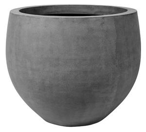 Pottery Pots Venkovní květináč kulatý Jumbo Orb S, Grey (barva šedá), kolekce Natural, kompozit Fiberstone, průměr 87 cm x v 73 cm, objem cca 353 l