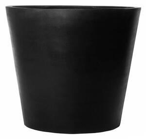 Pottery Pots Venkovní květináč kulatý Jumbo Bucket S, Black (barva černá), kolekce Natural, kompozit Fiberstone, průměr 83 cm x v 73 cm, objem cca 295 l