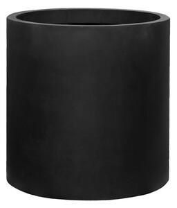 Pottery Pots Venkovní květináč kulatý Jumbo Max M (barva černá), kolekce Natural, kompozit Fiberstone, průměr 70 cm x v 70 cm, objem cca 262 l