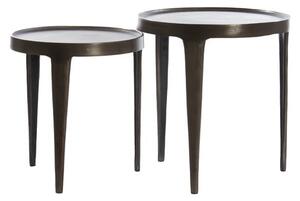 Kovový kulatý odkládací stolek ø 43 cm Tobias – Light & Living