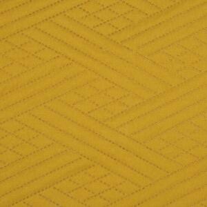 Žlutý moderní přehoz s geometrickým vzorem
