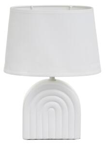 Bílá keramická stolní lampa s textilním stínidlem (výška 31 cm) – Casa Selección
