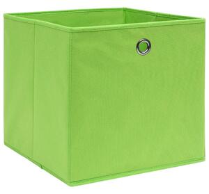 Úložné boxy 10 ks netkaná textilie 28 x 28 x 28 cm zelené