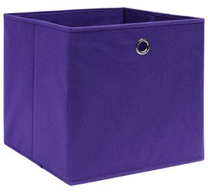Úložné boxy 10 ks netkaná textilie 28 x 28 x 28 cm fialové
