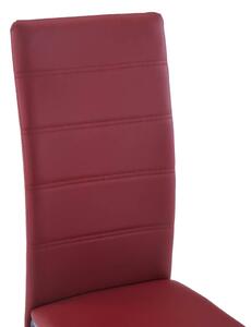 Jídelní židle Avoca - 2ks - umělá kůže | červené