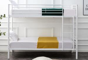 Dětská patrová postel BUNKY, 90x200, bílá