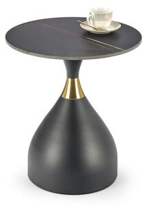 Konferenční stolek SCALITA, 50x57x50, černý mramor/černá/zlatá
