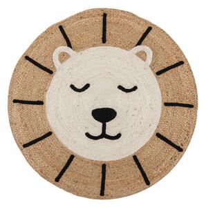 Jutový dětský koberec v přírodní barvě 100x100 cm Leo Lion – Flair Rugs