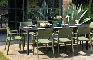 Nardi Zelená plastová zahradní židle Riva s područkami