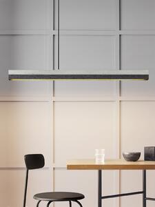 Lineární svítidlo Gant C2 2700K, d. 92cm, spálené dřevo Barva el. vedení: Bílá, Povrch - materiál: Světlý beton, Délka kabelu: 5 m