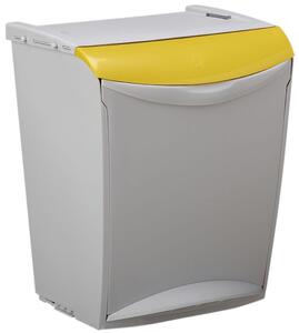 Rossignol SAS Koš na tříděný odpad stohovatelný Rossignol Bakatri 50723, žlutý, 25 L