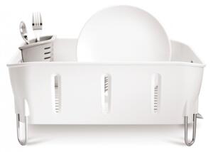 Odkapávač na nádobí Simplehuman - Compact, bílý plast
