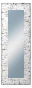 DANTIK - Zarámované zrcadlo - rozměr s rámem cca 50x140 cm z lišty SAUDEK bílá černé čáry (2512)