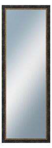 DANTIK - Zarámované zrcadlo - rozměr s rámem cca 50x140 cm z lišty CARRARA hnědočerná (2948)