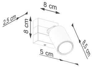 Sollux SL.1343 - Nástěnné bodové svítidlo FAGER 1xGU10/10W/230V černá