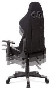 Kancelářská židle, šedá látka, houpací mech, kříž plast