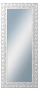 DANTIK - Zarámované zrcadlo - rozměr s rámem cca 60x140 cm z lišty ROKOKO stříbrná házená (2881)