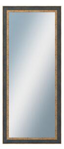 DANTIK - Zarámované zrcadlo - rozměr s rámem cca 60x140 cm z lišty ZVRATNÁ modrozlatá plast (3068)