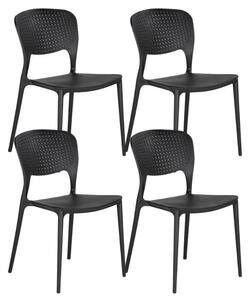 Plastová jídelní židle EASY, černá