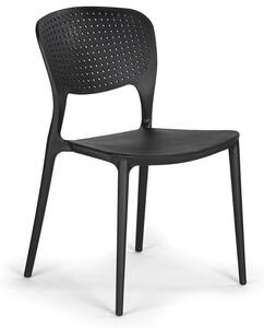 Plastová jídelní židle EASY, černá