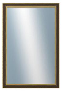 DANTIK - Zarámované zrcadlo - rozměr s rámem cca 80x120 cm z lišty ZVRATNÁ černozlatá plast (3071)